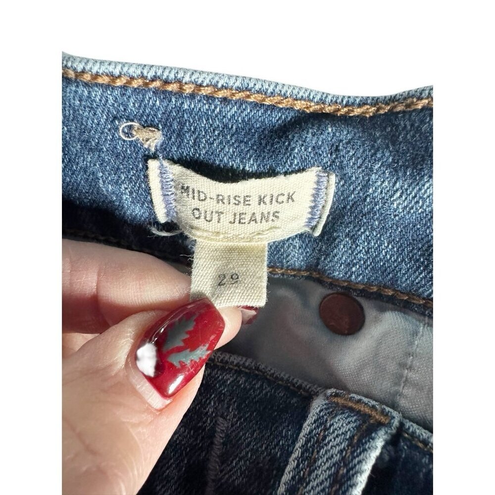 Madewell Women's Sz 29 Mid-Rise Kick Out Jeans Blue Denim - Picture 7 of 10